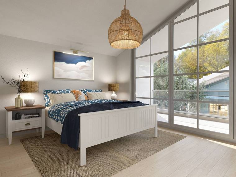 Loft dairede üst kat yatak odası